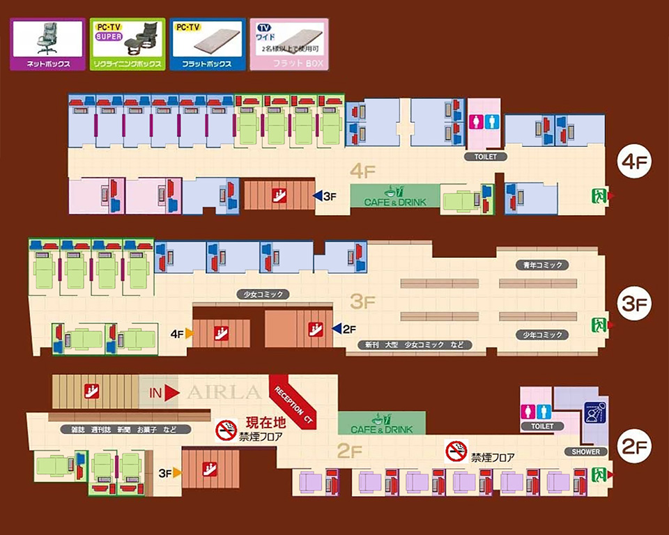 NEWNEW十三店　店内マップ